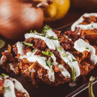 a close up of a plate of food