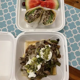 Carter Steak Wrap and Mamachimmi Steak &amp; Eggs