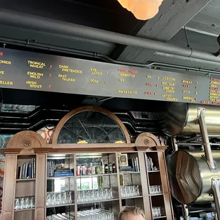 Menu over bar