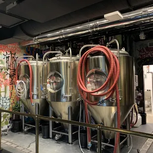 Inside the brewery