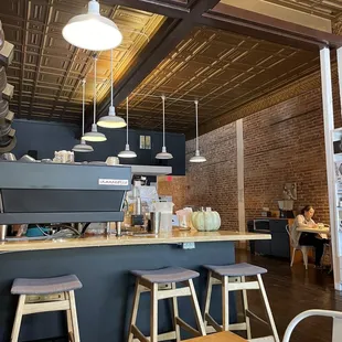 the interior of a coffee shop