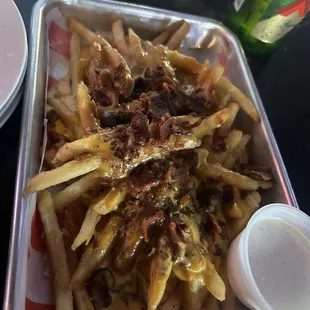  a tray of fries