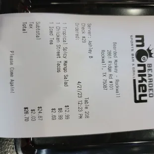 receipt