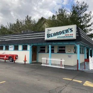 the front of the restaurant