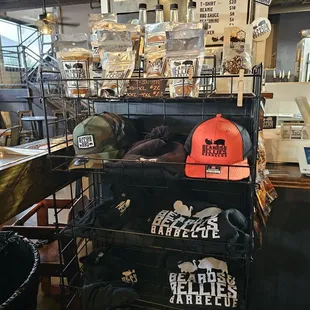 Sweatshirts, hats, and such