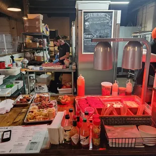 a man preparing food