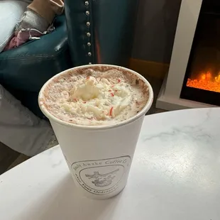 Peppermint, hot chocolate