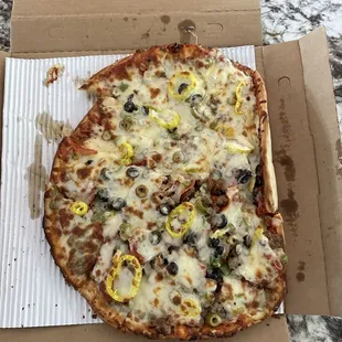 a pizza in a box