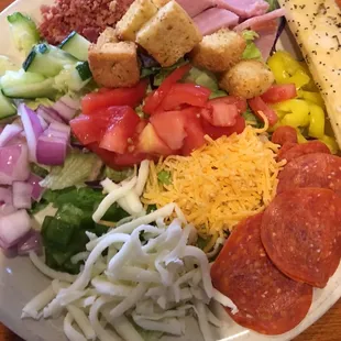 Salad from the lunch buffet.