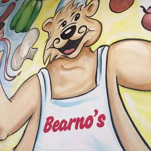 a man holding a pizza