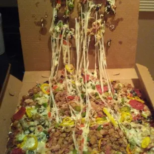 a pizza in a pizza box