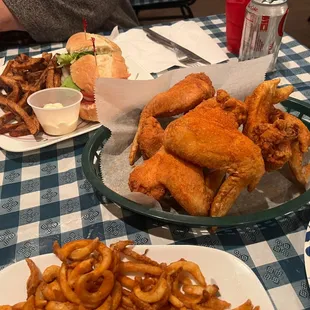 6 breaded full-wings