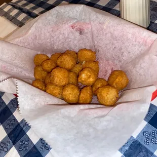 Cheddar balls, yummy!