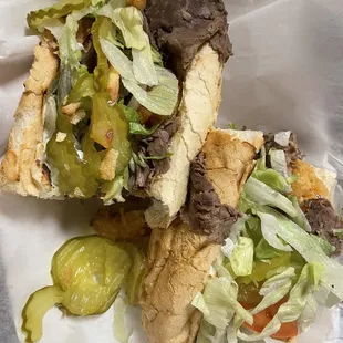 Surf and turf poboy
