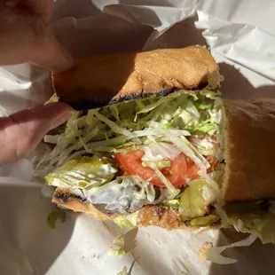 Roast beef Po Boy.