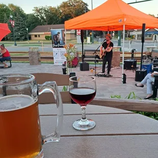 Russ Parrish on the patio.