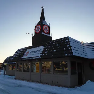 Outside of the restaurant, view looking south west.
