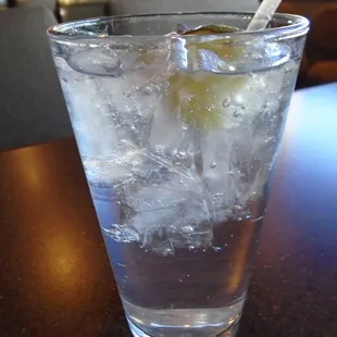 A nice cold drink to go with my burger.