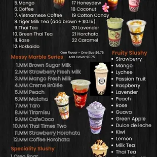 New Menu Milk Tea. 
Price included 1 topping.