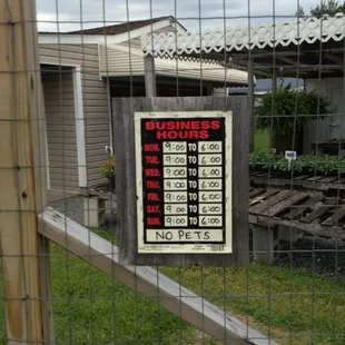 a sign for business