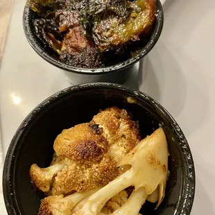 BBQ cauliflower and Brussels sprouts