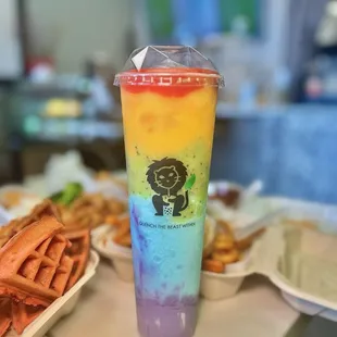 Rainbow Drink Special Menu Item