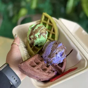Ube Panda Waffle