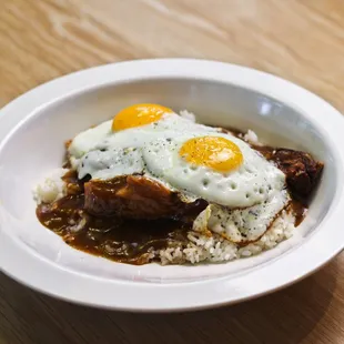 Braised Beef Loco Moco