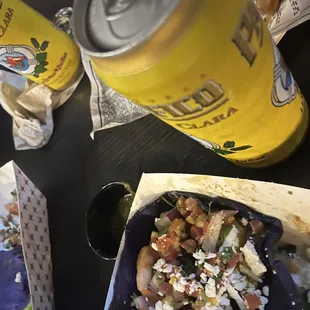 Shrimp Taco &amp; Pacifico Beer