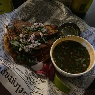 a plate of mexican food