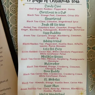 Christmas rea selection