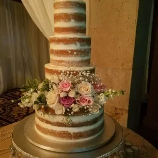 a three tiered wedding cake