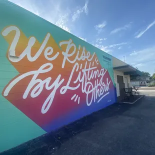 Mural on side of building