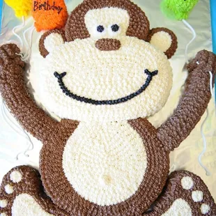 Amazing monkey pull-apart cake for Dylan&apos;s 1st Birthday!