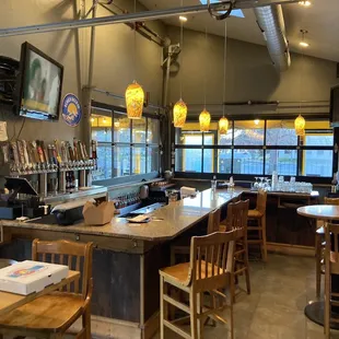 a view of the bar area