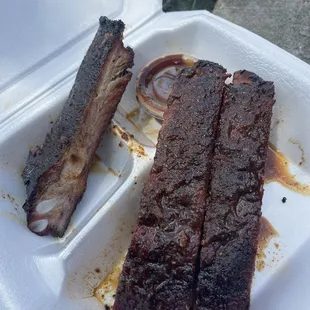 Smoked delicious moist meaty ribs