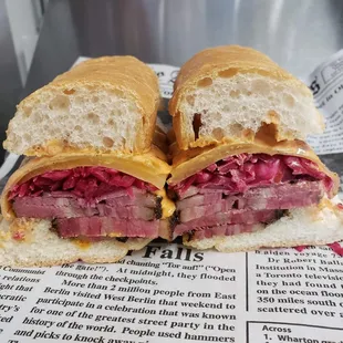 Pastrami Reuben po boy  And the pirates alley pasta