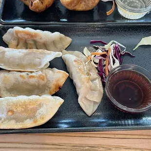 Gyoza and 5 Crab Wontons