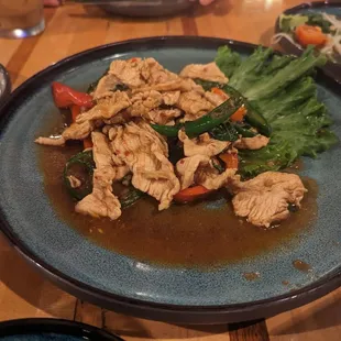 Pad ka prow with chicken