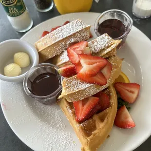 waffles, food