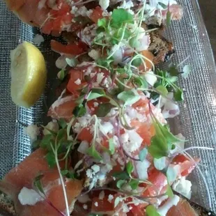 Grilled Vegetable Open Faced Sandwich