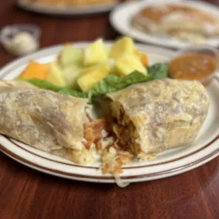 Breakfast burrito. I'm picky but it was perfect.