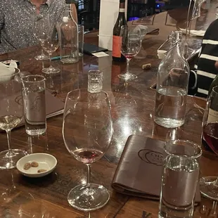 people sitting at a table with wine glasses