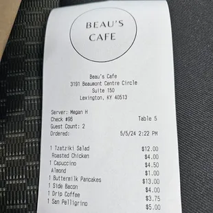 Bill for Two.
