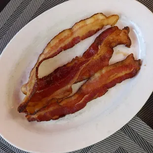 Bacon was okay - was a bit overcooked for my liking.