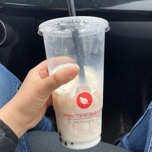 Vanilla milk tea. Vanilla flavor was just a sweetener. Milk tea was a watery milk and tons of ice.