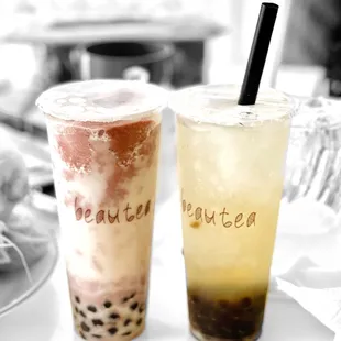 Lychee Slush and Red Bean Smoothie | ig: eats.w.eva
