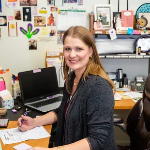 Owner Jennifer loving what she does.