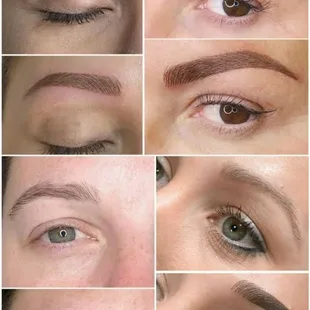 Collage: Microblading &amp; PMU styles