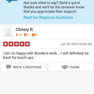 My client Christy R. (photo in photos), some don't go up.